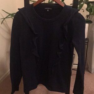 J. Crew Mercantile Long Sleeves Sweat-Shirt with Ruffles